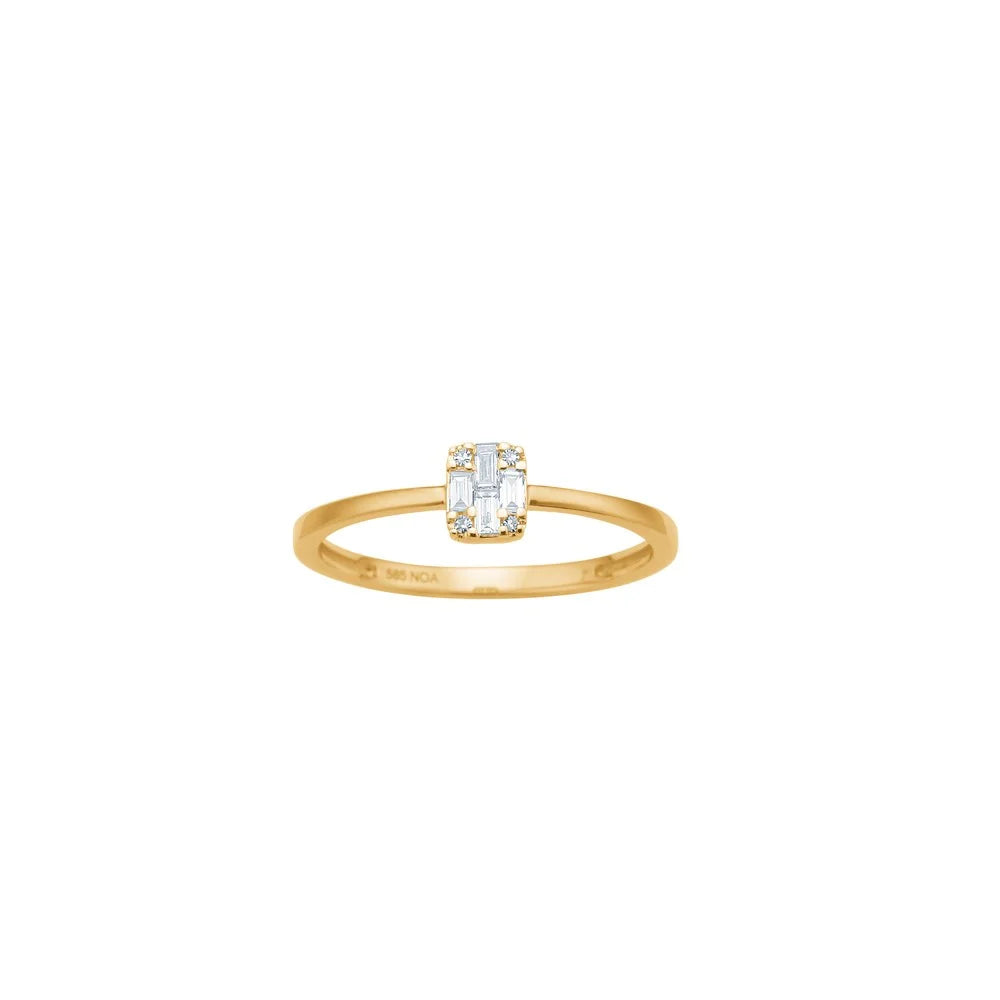 Siersbøl ring i 14 kt. guld med 0,08 ct. diamanter W/SI