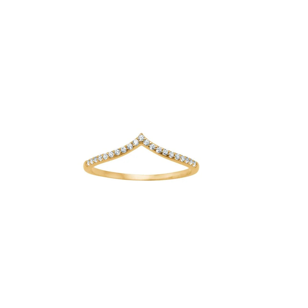 Ring i 8 kt. guld med zirkonia