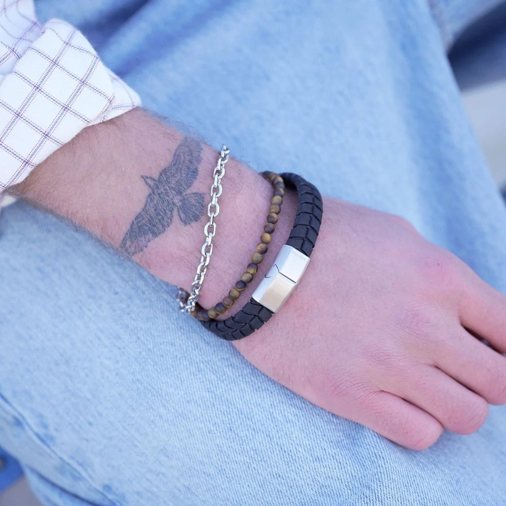 SON sten armbånd med nylon 4 mm