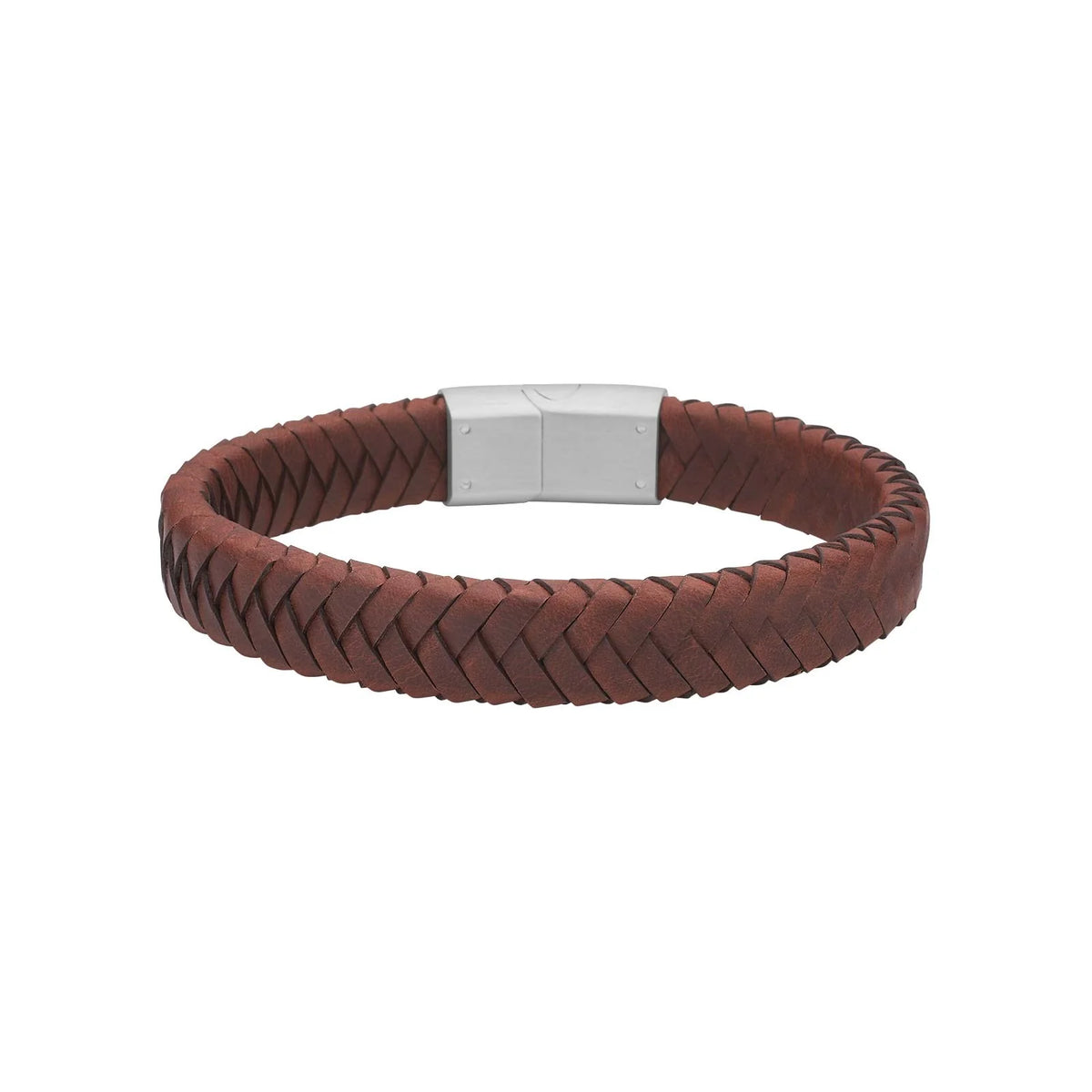 SON armbånd i sort kalveskind med stållås