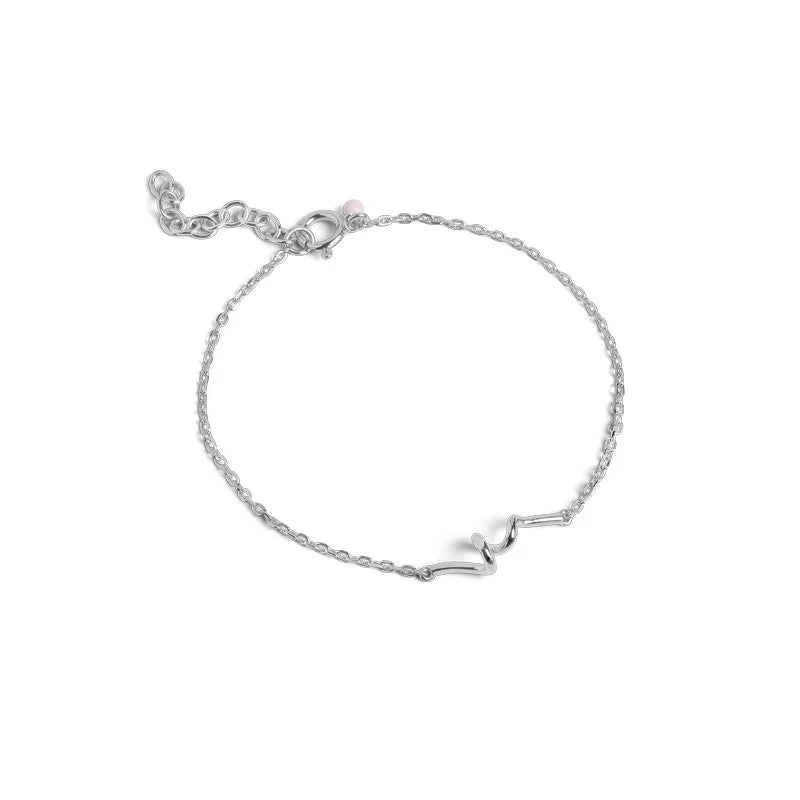 Enamel Twist Armbånd Sølv