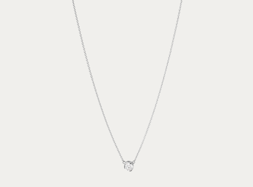 Georg Jensen Signature Diamonds halskæde hvidguld