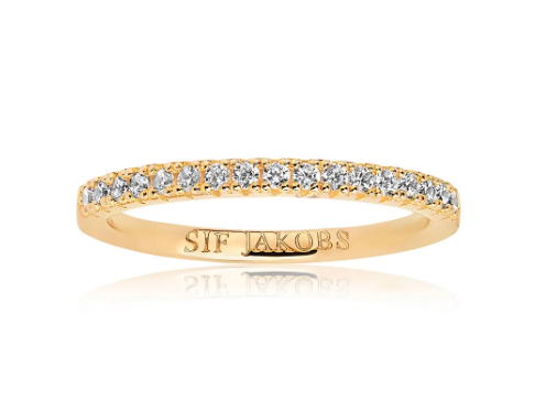 RING ELLERA - FORGYLDT MED HVIDE ZIRKONER