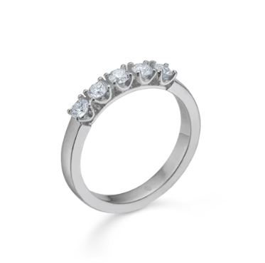 CROWN ALLIANCE ring i 14 kt. hvidguld m. diamant