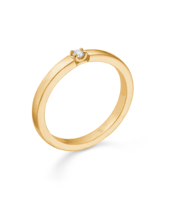 CROWN ALLIANCE ring i 14 kt. guld m. diamant