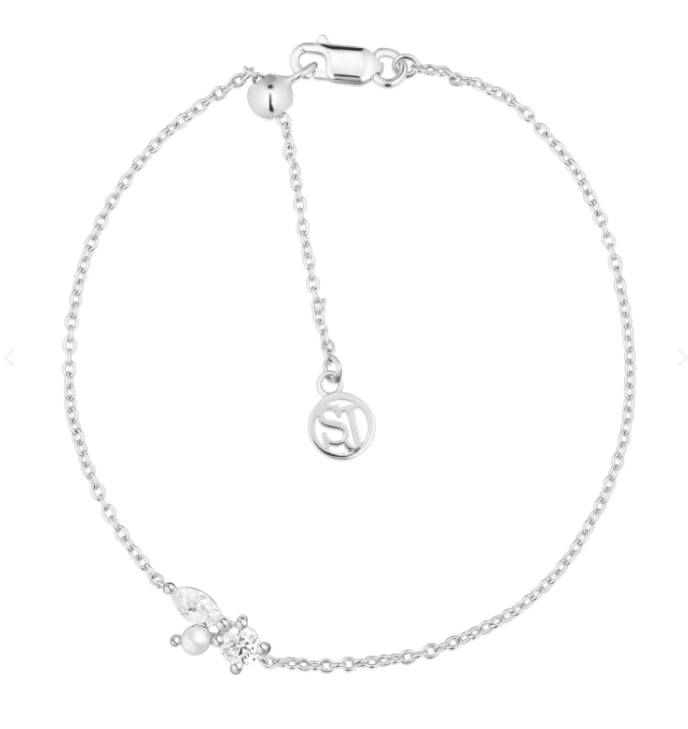 ARMBÅND ADRIA TRE - MED HVIDE ZIRKONER