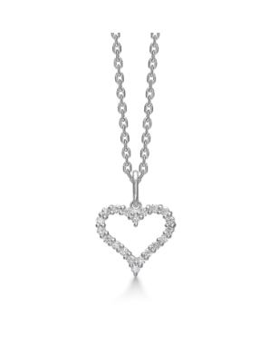 TENDER HEART vedhæng i 14 kt. hvidguld m. diamanter