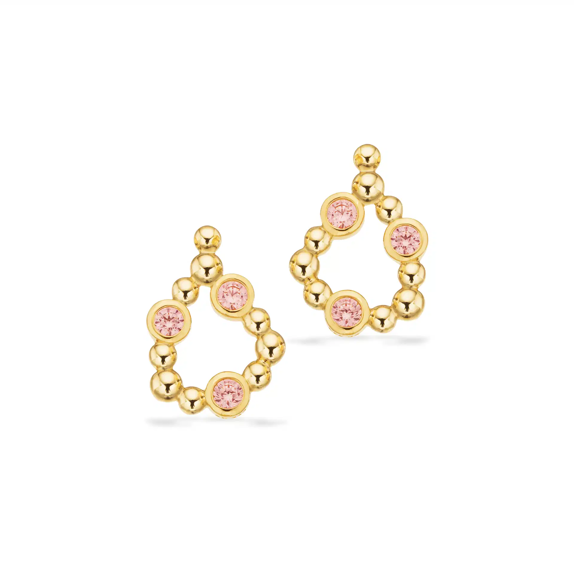 Øreringe i 8 kt. m. zirkonia