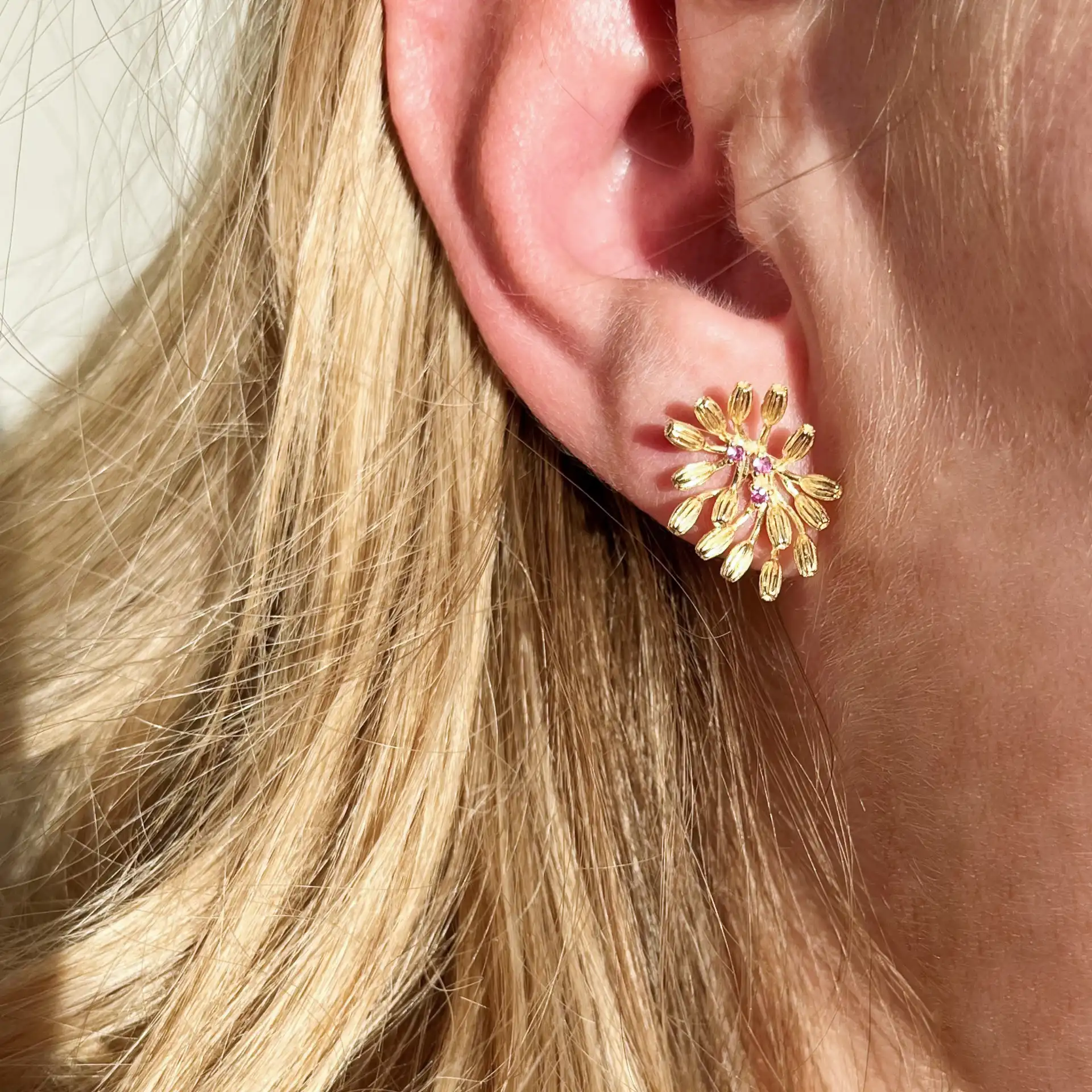 Øreringe i forgyldt