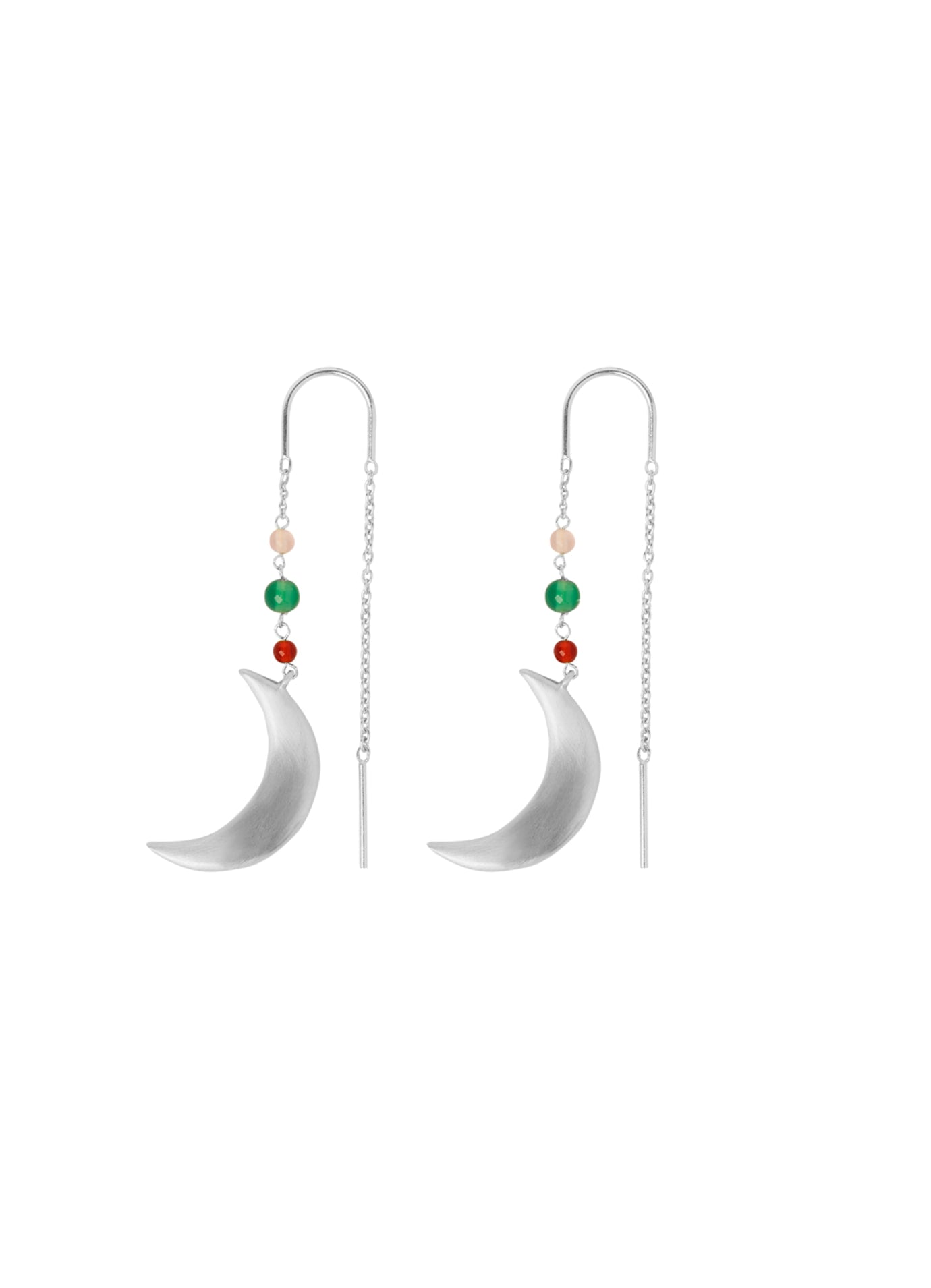 Summer Moon Sølv Øreringe m/Sten