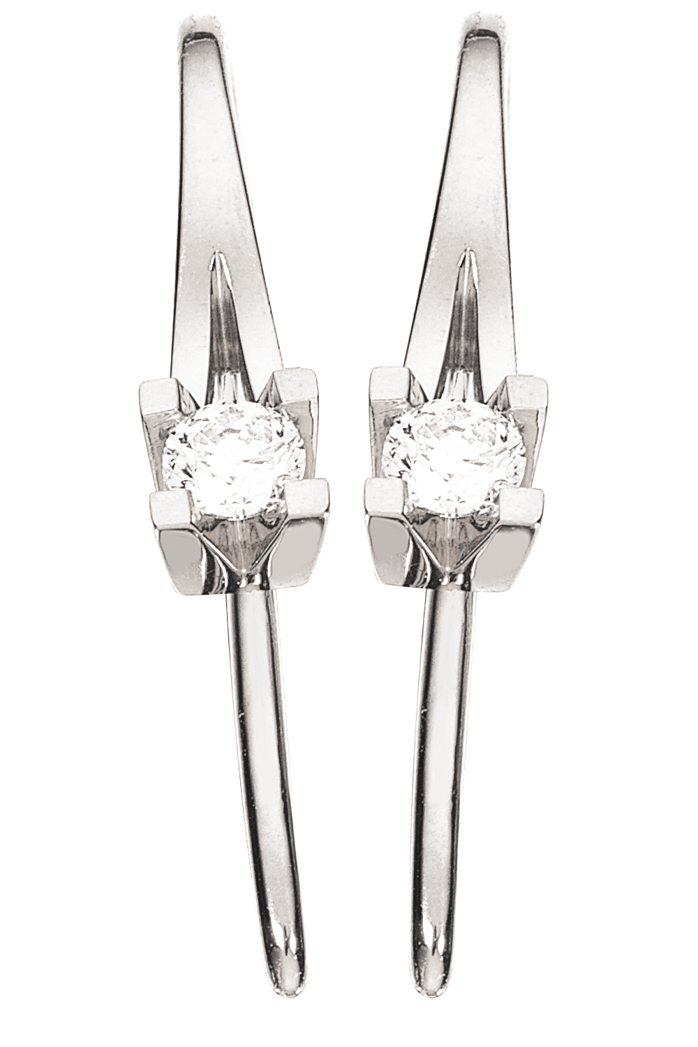 Kleopatra ørebøjle i 14kt. hvidguld med diamanter - Sct. Mathias Ure & Guld