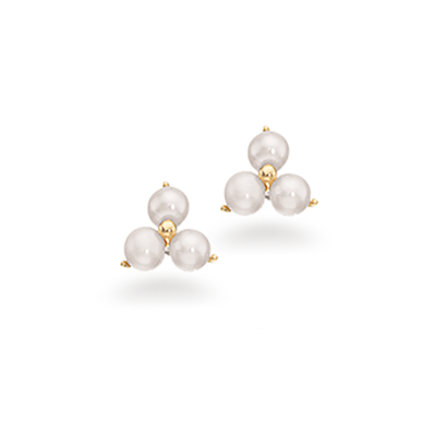 8 kt. guld ørestikker m. perler