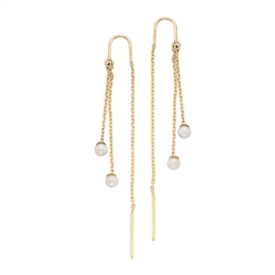 8 kt. guld ørebøjle m. perle