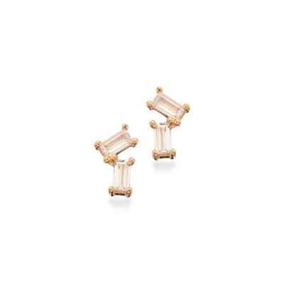 8 kt. øreringe m. zirkonia