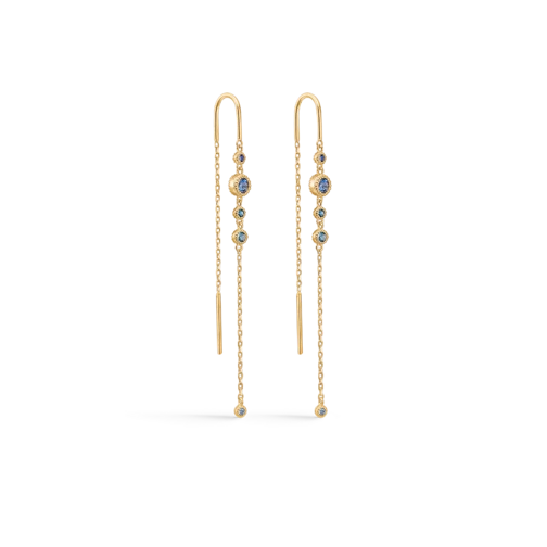 LUXURY RAINBOW øreringe i 14 kt. guld m. ægte sten