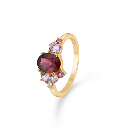 FOUR SEASONS AUTUMN ring i 14 kt. guld m. ægte sten og brillant