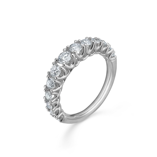 Crown Princess ring i 14 kt. hvidguld m. brillanter