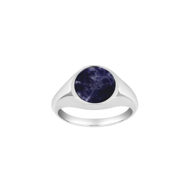 Sølv ring m. sodalite