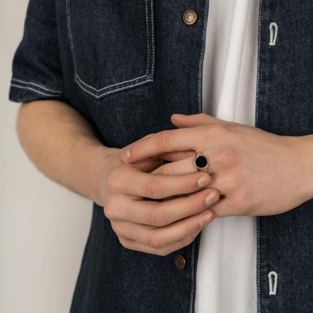 SON of Noa Sølv ring m. onyx