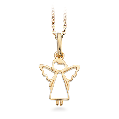 8 kt. guld engel halskæde