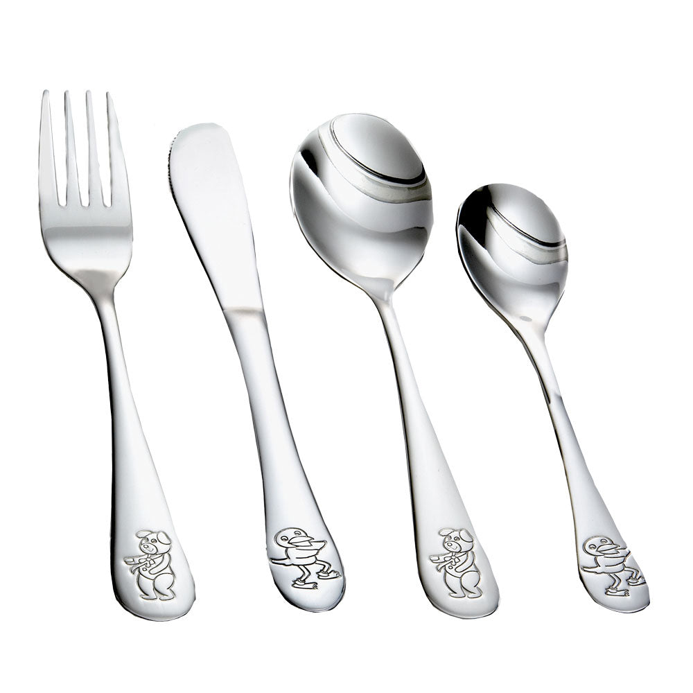 Bamse/Kylling børnebestik 250-1002 - Sct. Mathias Ure & Guld