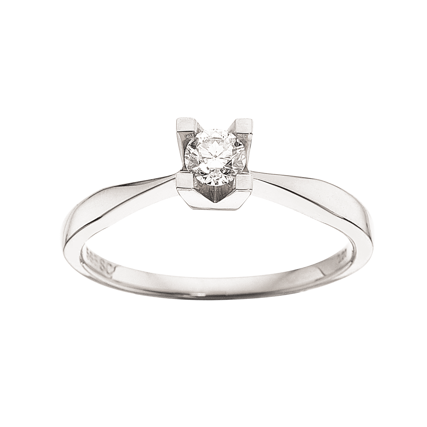 Kleopatra ring i 14kt. hvidguld med diamanter - Sct. Mathias Ure & Guld