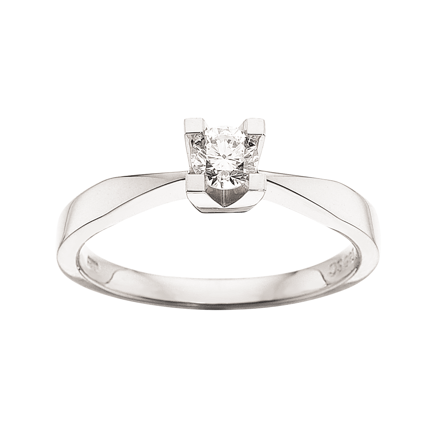 Kleopatra ring i 14kt. hvidguld med diamanter - Sct. Mathias Ure & Guld