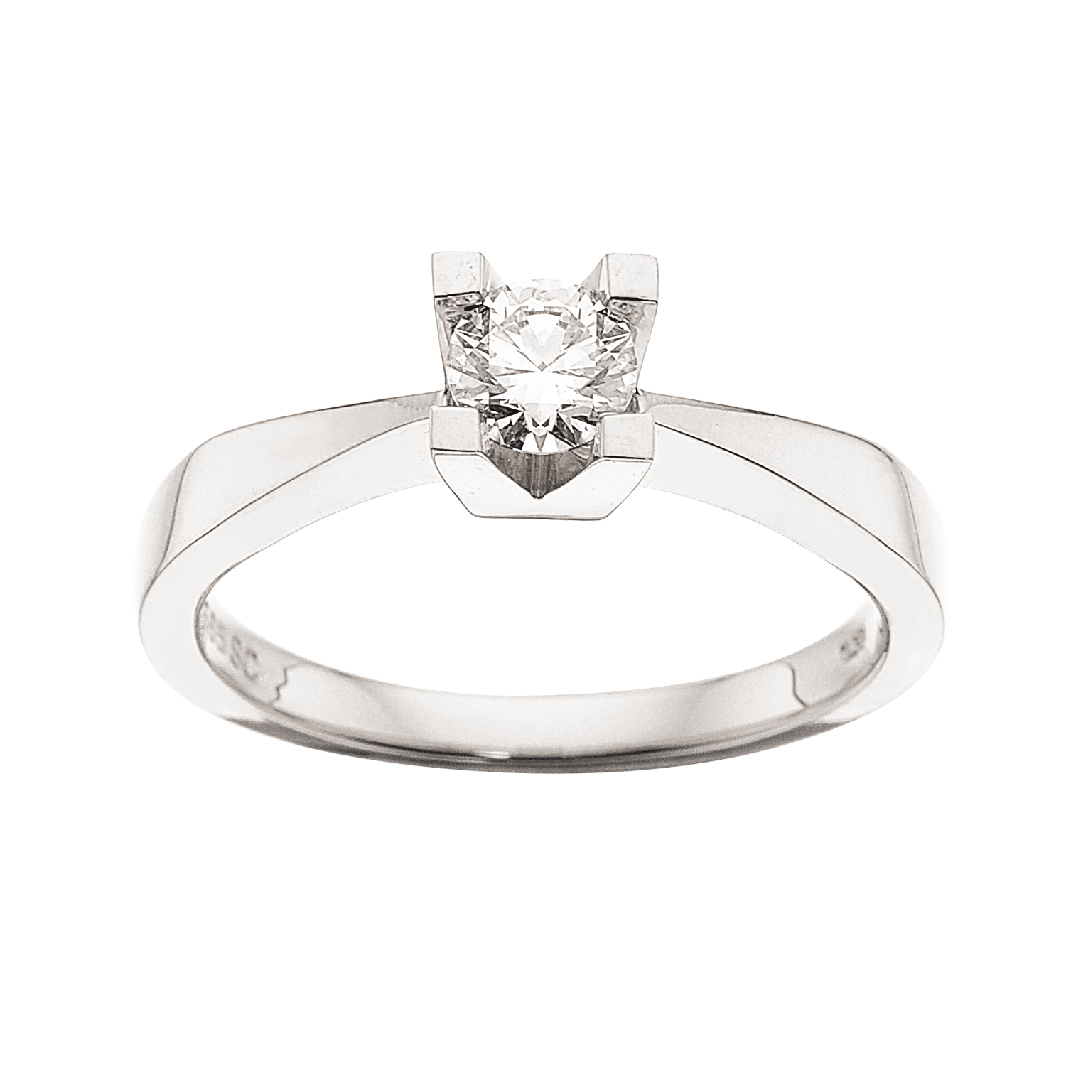 Kleopatra ring i 14kt. hvidguld med diamanter - Sct. Mathias Ure & Guld