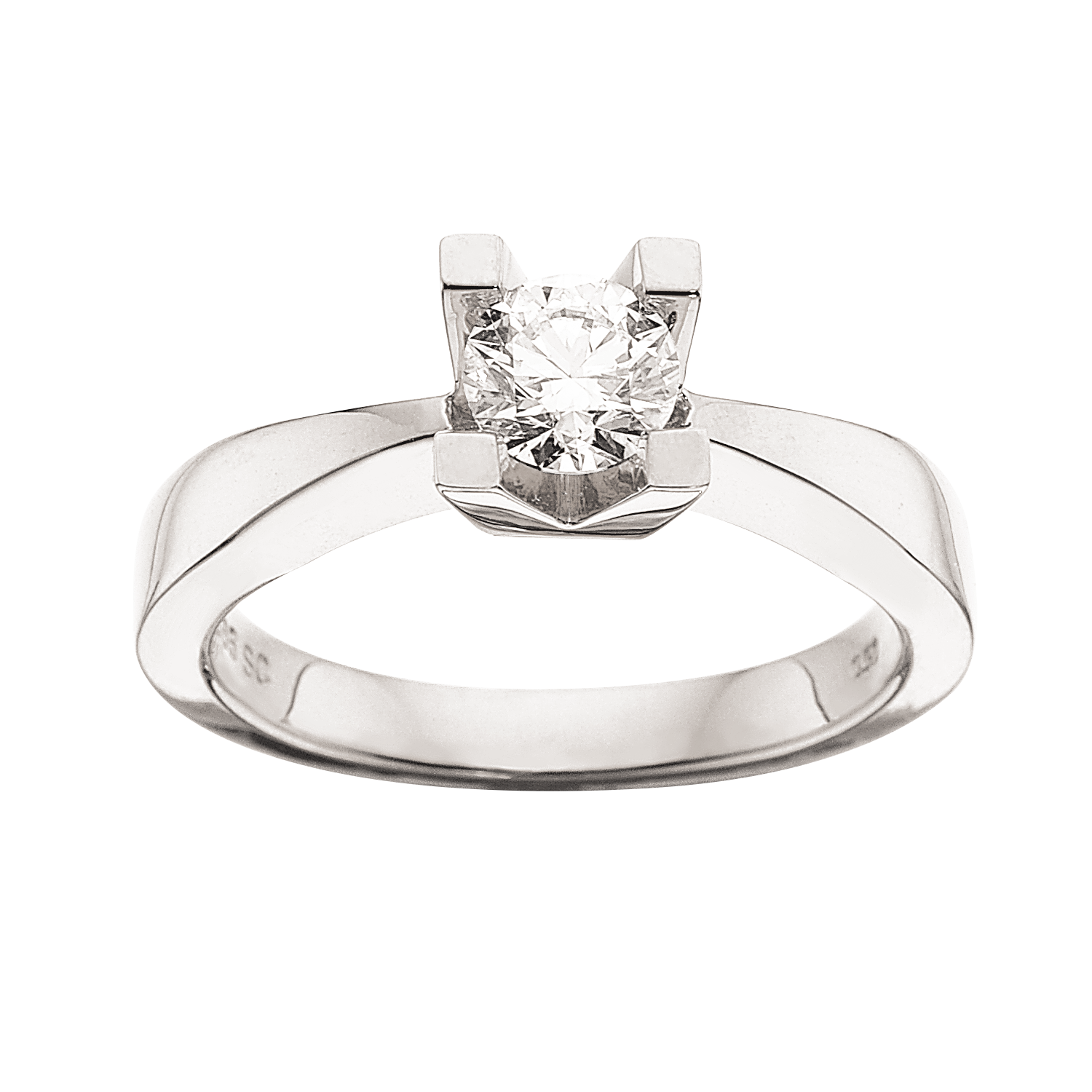 Kleopatra ring i 14kt. hvidguld med diamanter - Sct. Mathias Ure & Guld