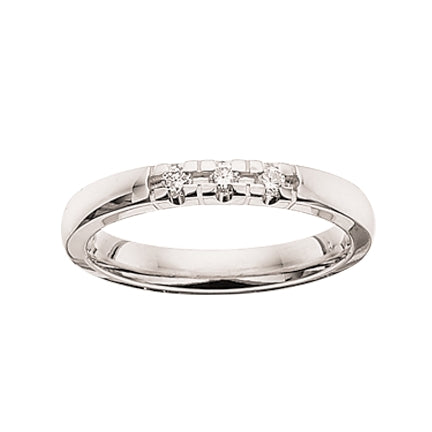 Grace alliance ring 14kt. hvidguld med diamanter - Sct. Mathias Ure & Guld
