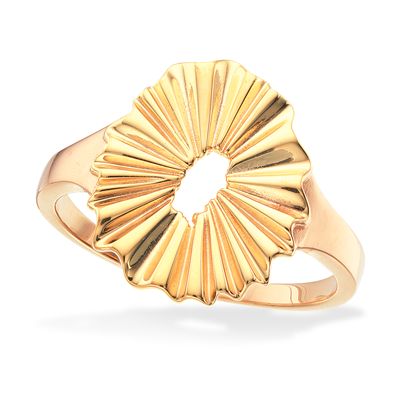 RING I FORGYLDT M. PLISSÉ