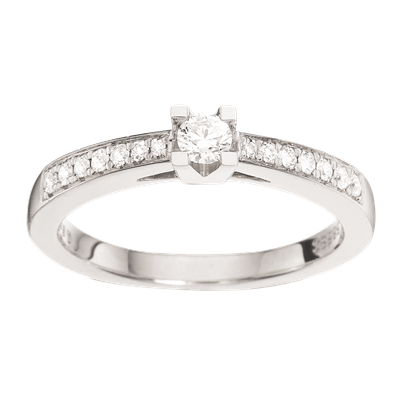 Kleopatra Queen Ring Hvidguld