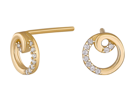 Nordahl, Siersbøl, cirkel ørestikker, 8 kt. - Sct. Mathias Ure & Guld