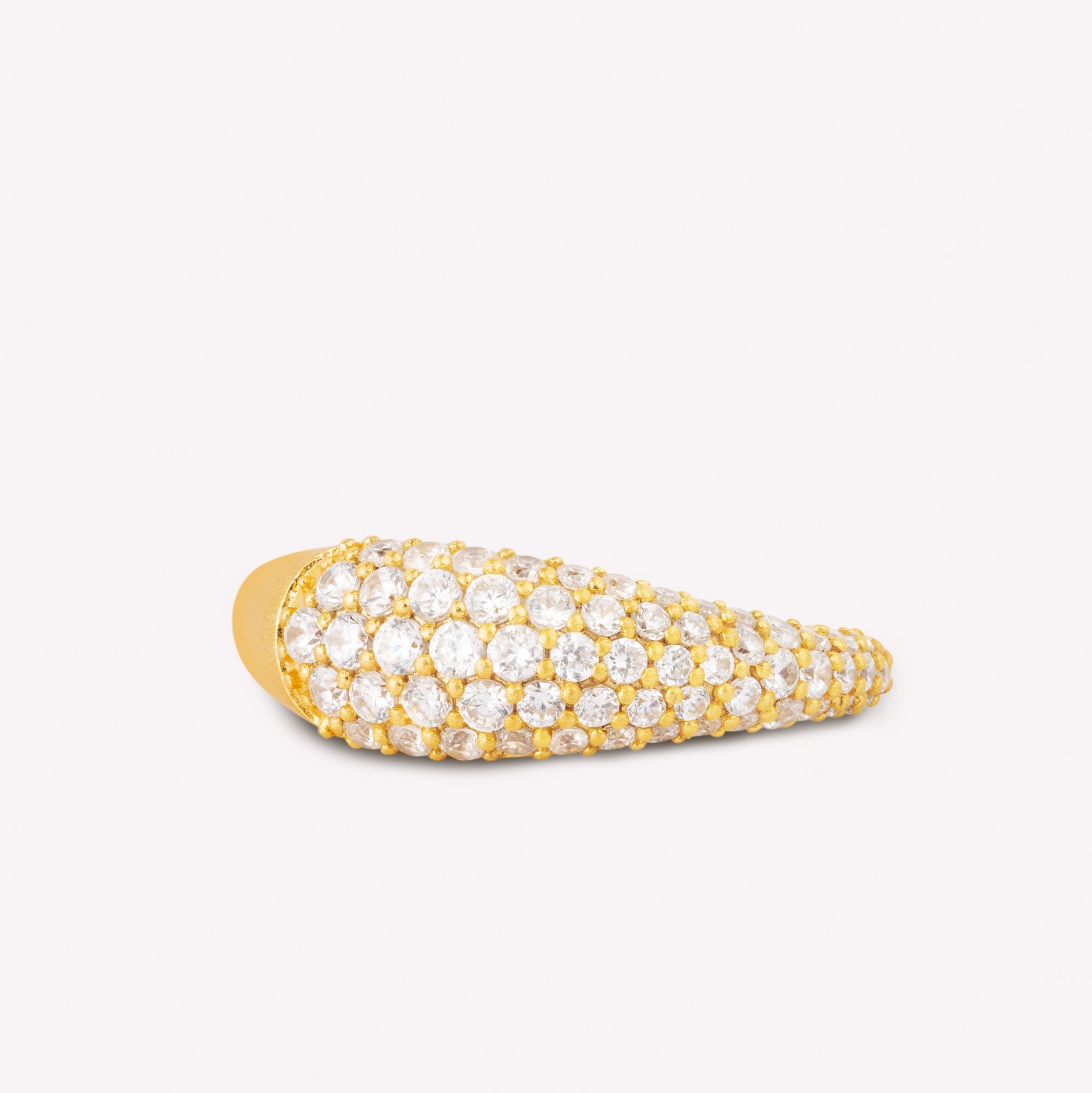 Ocean Flow ring sparkle, forgyldt