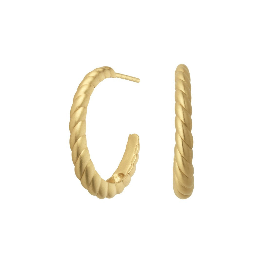 Seashell Hoops - Large - Sct. Mathias Ure & Guld