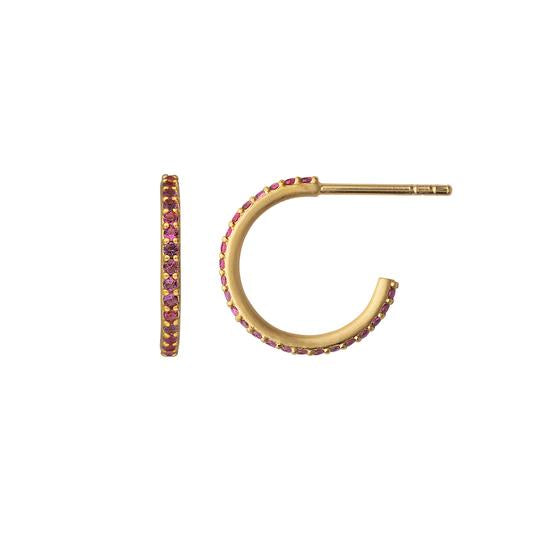 Sparkle hoops mini pink - Sct. Mathias Ure & Guld