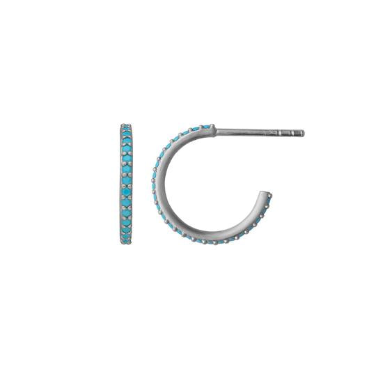 Sparkle hoops mini turkis- - Sct. Mathias Ure & Guld