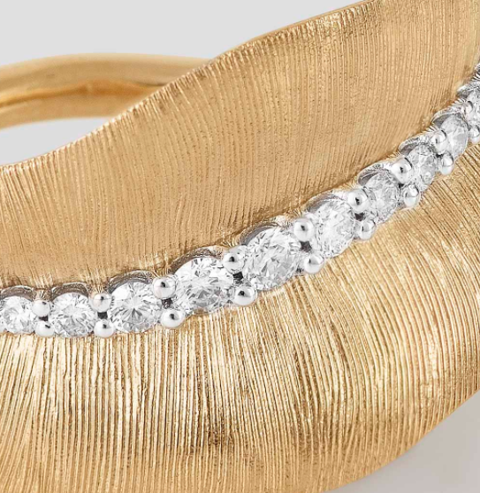 Leaves ring med diamanter - Sct. Mathias Ure & Guld