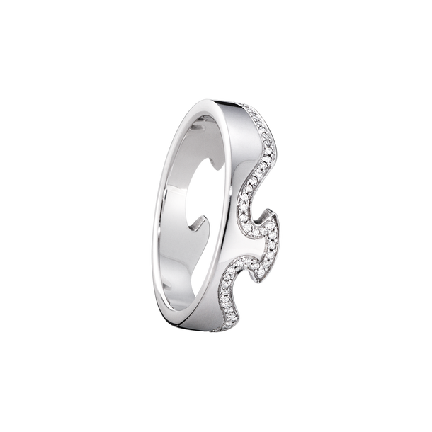 FUSION endering - 18 kt. hvidguld med brillantslebne diamanter - Sct. Mathias Ure & Guld