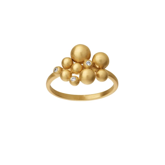 Pebbles ring, forgyldt sølv - Sct. Mathias Ure & Guld