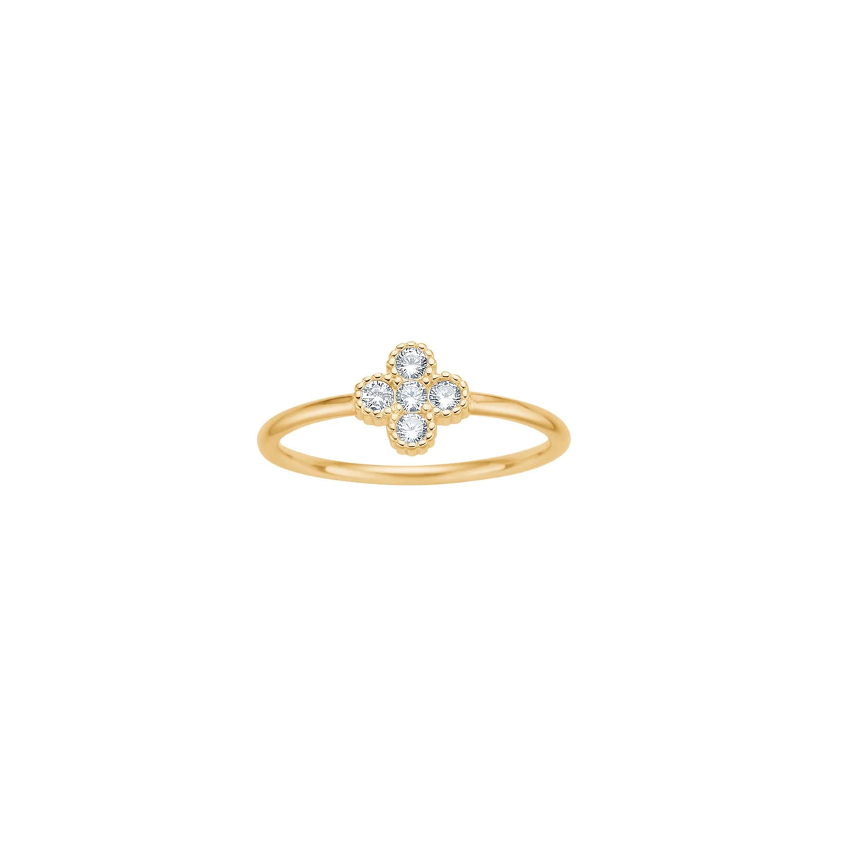 SigneNor ring med hvid zirkonia