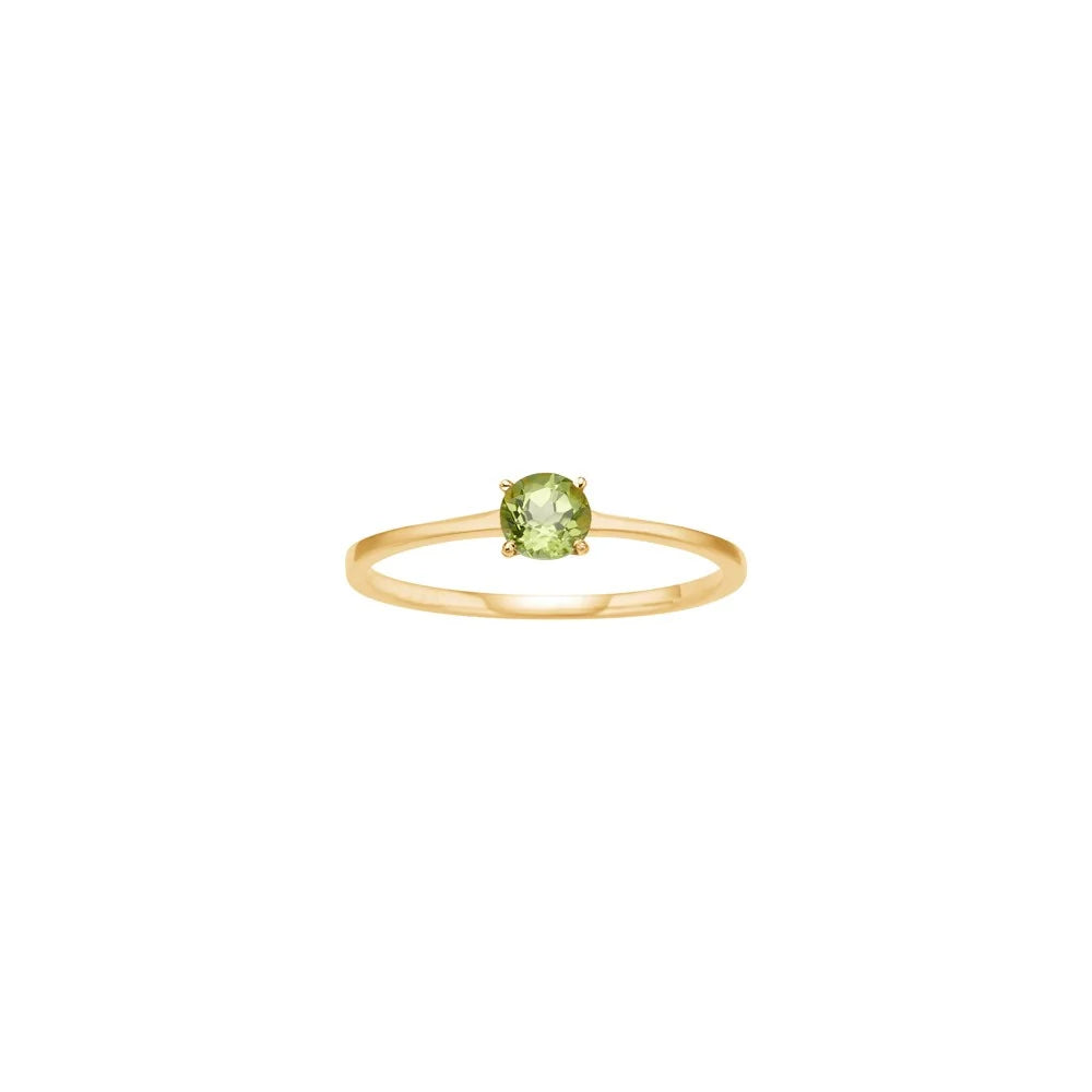 Ring i 14 kt. guld med 4 mm peridot