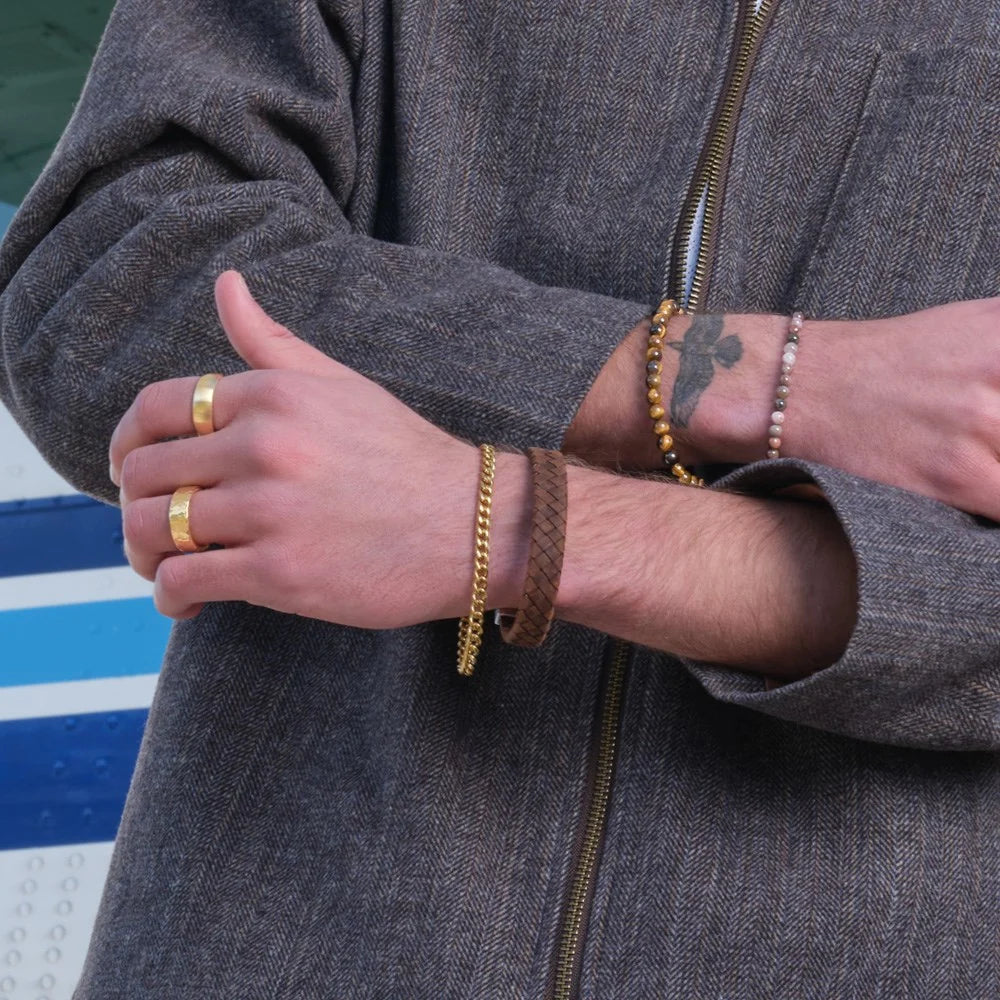 SON armbånd sort kalveskind 12 mm