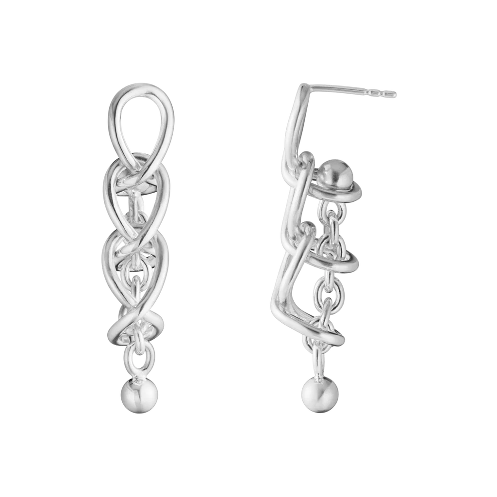 Georg Jensen WEFT ørehængere i sølv