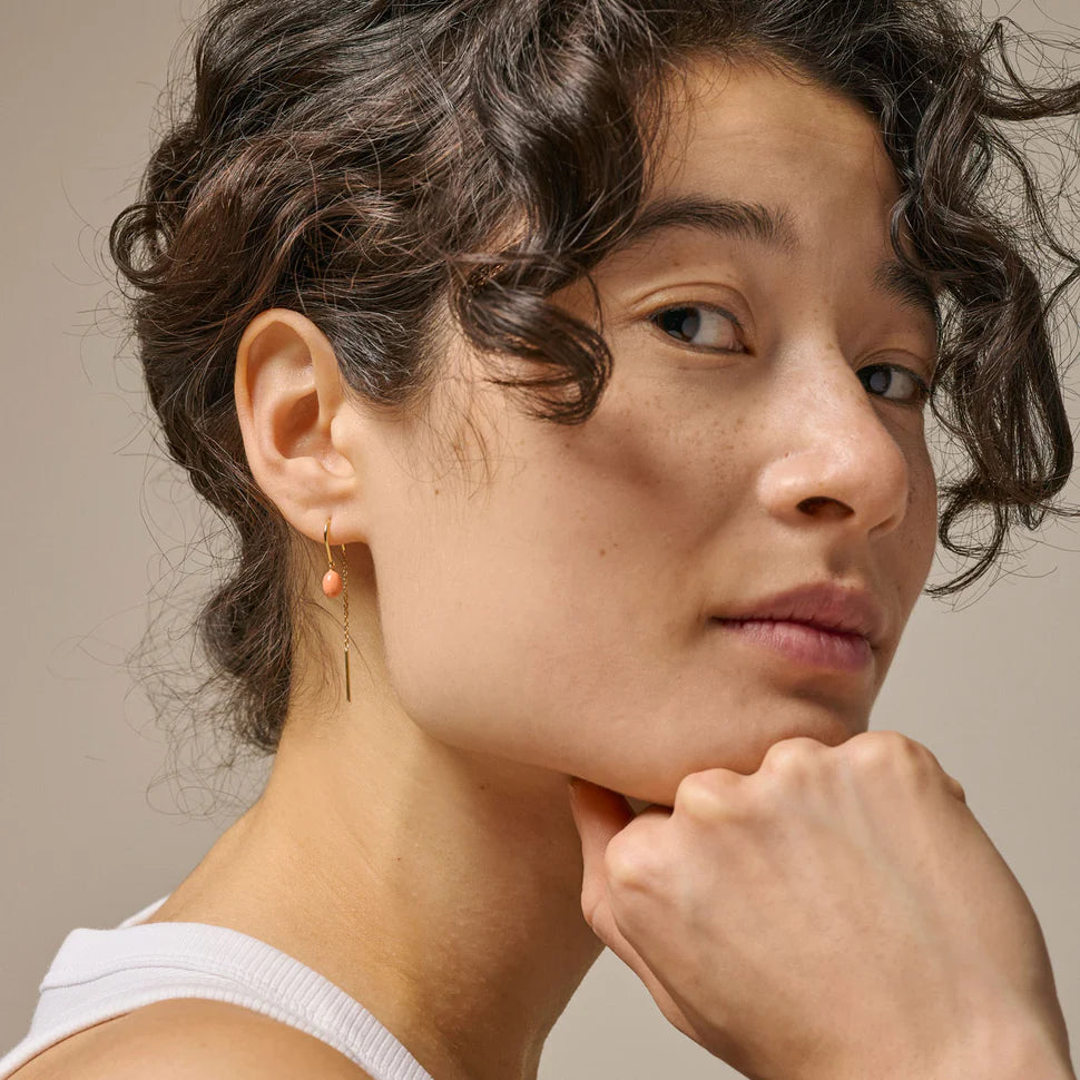 Eleanor Light Coral øreringe Forgyldt