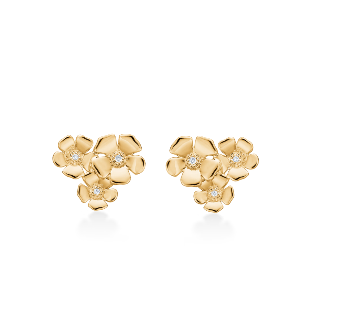FLEUR ØRERINGE 14 kt