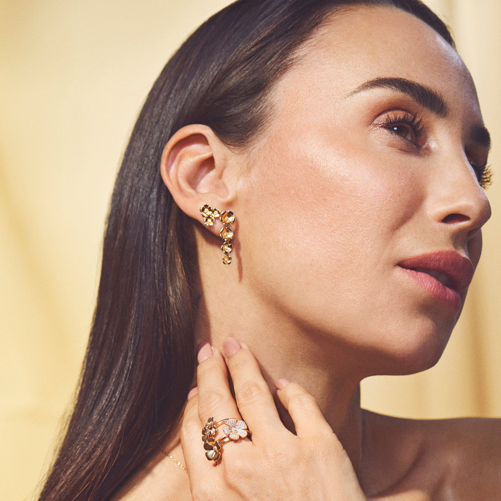 FLEUR ØRERINGE 14 kt