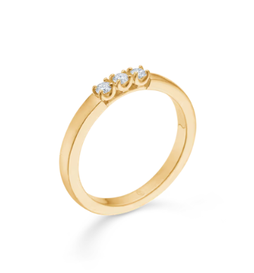 CROWN ALLIANCE ring i 14 kt. guld m. diamant