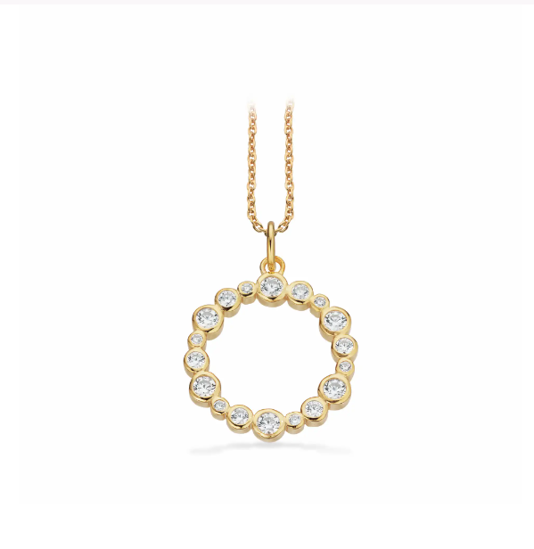 Halskæde m. zirkoner