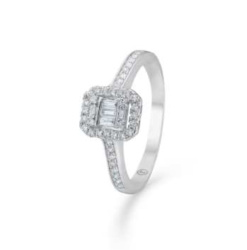 ELIZABETH ring i 14 kt. hvidguld m. diamanter